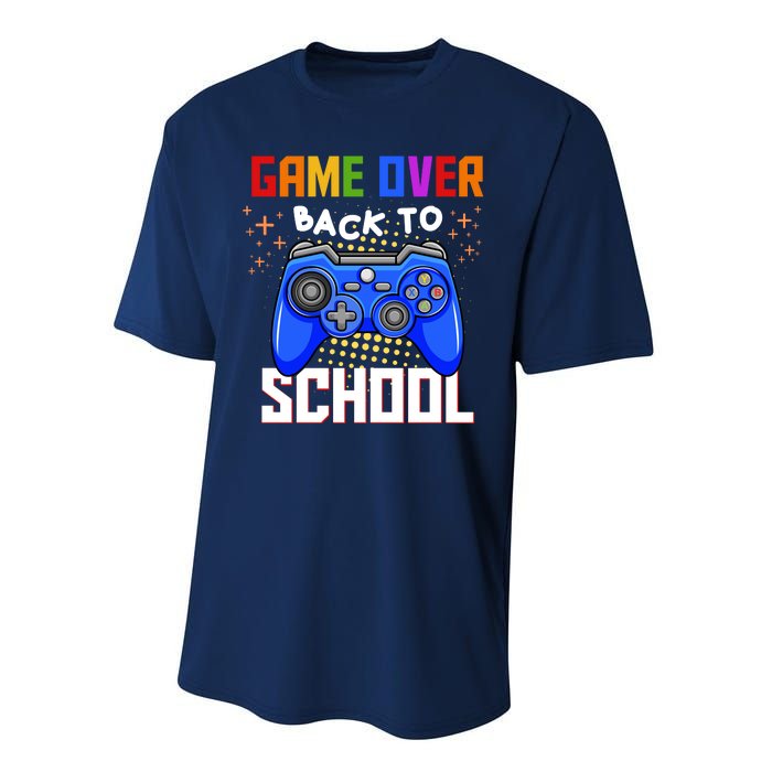 Game Over Back To School Funny Performance Sprint T-Shirt