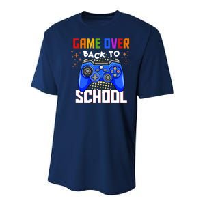 Game Over Back To School Funny Youth Performance Sprint T-Shirt