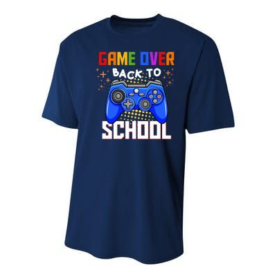 Game Over Back To School Funny Youth Performance Sprint T-Shirt