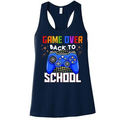 Game Over Back To School Funny Women's Racerback Tank