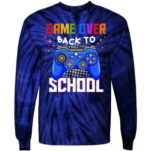 Game Over Back To School Funny Tie-Dye Long Sleeve Shirt