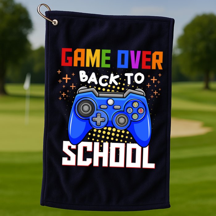 Game Over Back To School Funny Golf Towel