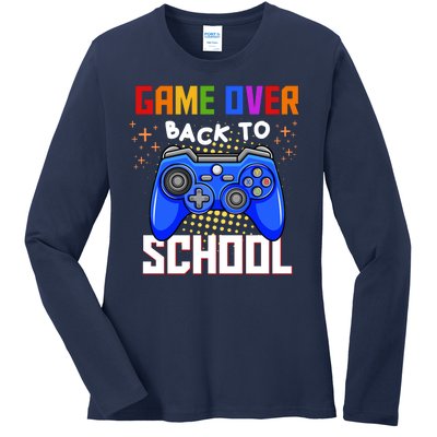 Game Over Back To School Funny Ladies Long Sleeve Shirt