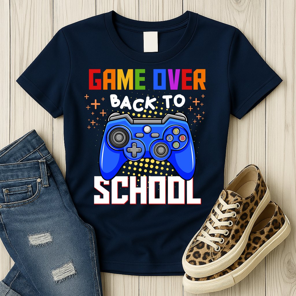 Game Over Back To School Funny Womens T-Shirt