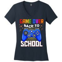 Game Over Back To School Funny Women's V-Neck T-Shirt