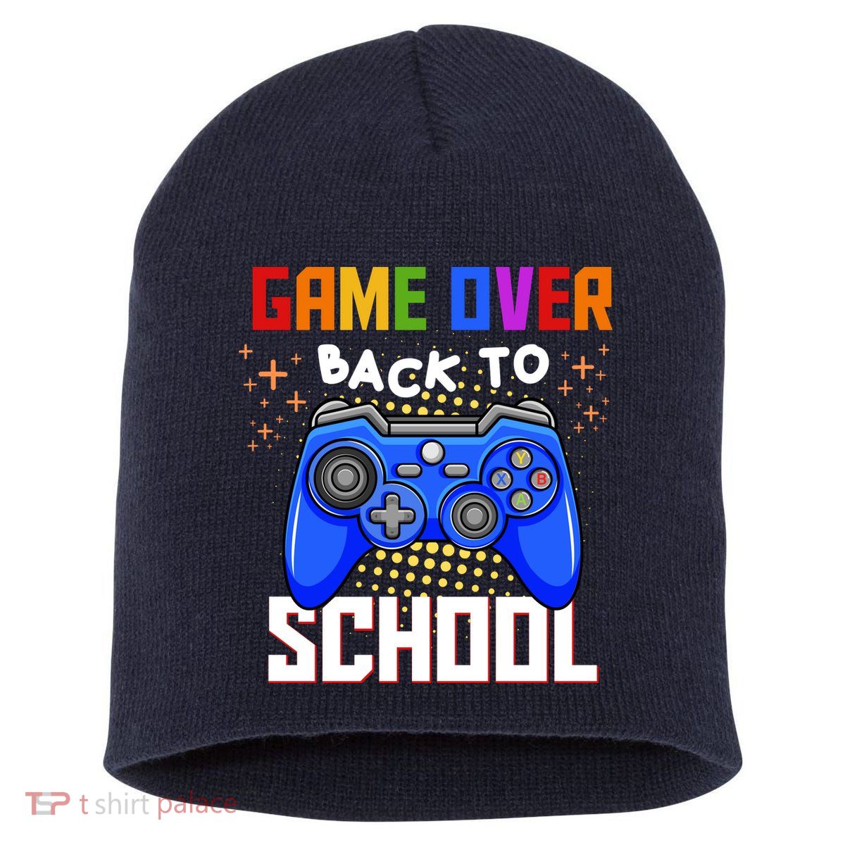 Game Over Back To School Funny Short Acrylic Beanie