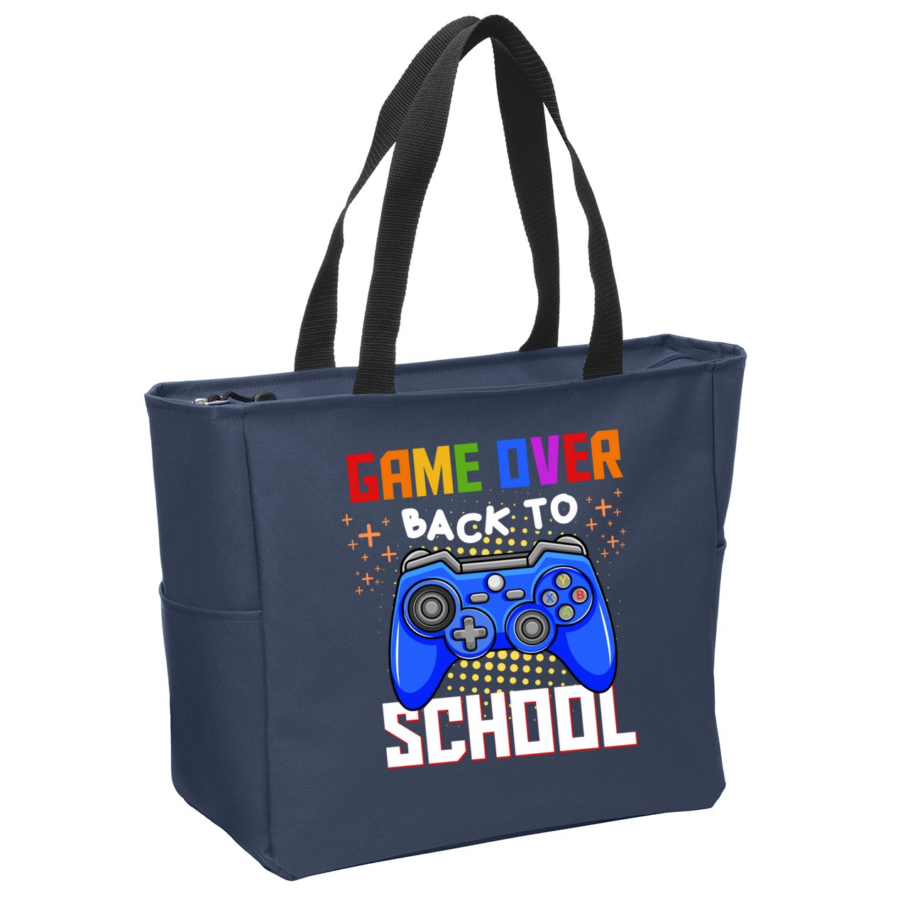 Game Over Back To School Funny Zip Tote Bag