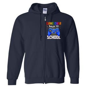 Game Over Back To School Funny Full Zip Hoodie