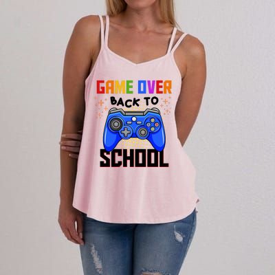 Game Over Back To School Funny Women's Strappy Tank