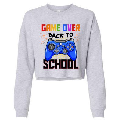 Game Over Back To School Funny Cropped Pullover Crew