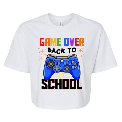 Game Over Back To School Funny Bella+Canvas Jersey Crop Tee