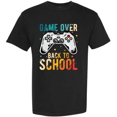 Game Over Back To School Gaming Gamer Student School Garment-Dyed Heavyweight T-Shirt