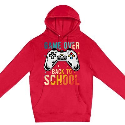 Game Over Back To School Gaming Gamer Student School Premium Pullover Hoodie