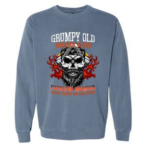 Grumpy Old Bikers Club Founding Member Motorcycle Riders Garment-Dyed Sweatshirt