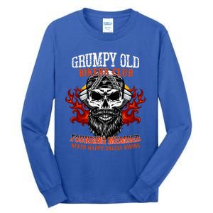 Grumpy Old Bikers Club Founding Member Motorcycle Riders Tall Long Sleeve T-Shirt