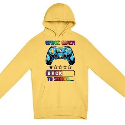 Game Over Back To School Gamer Premium Pullover Hoodie