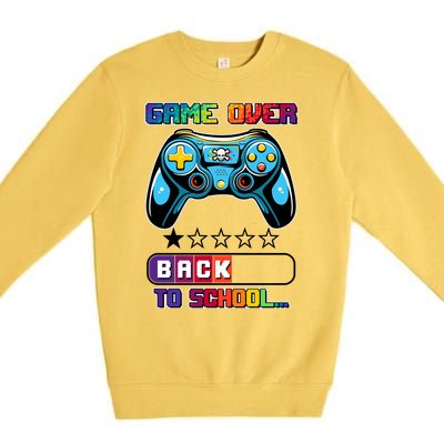 Game Over Back To School Gamer Premium Crewneck Sweatshirt