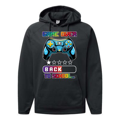 Game Over Back To School Gamer Performance Fleece Hoodie