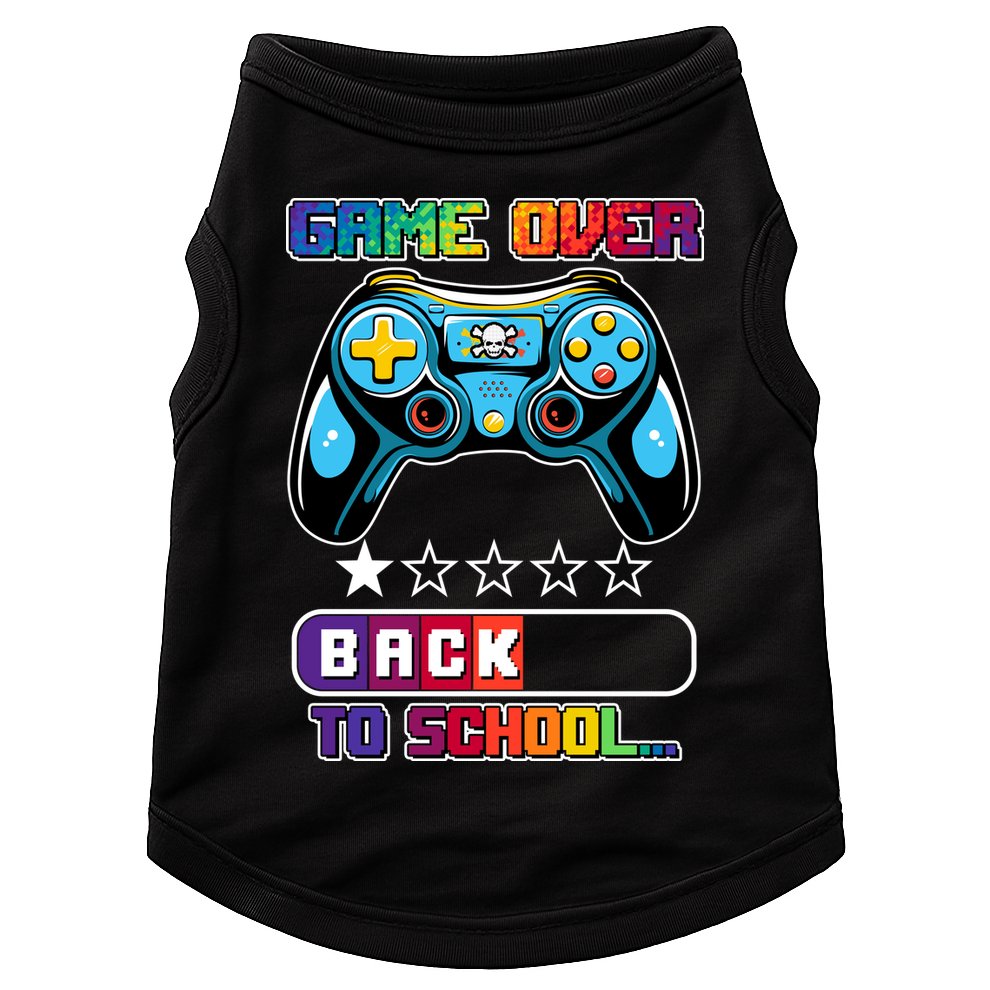 Game Over Back To School Gamer Doggie Tank