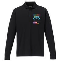 Game Over Back To School Gamer Performance Long Sleeve Polo