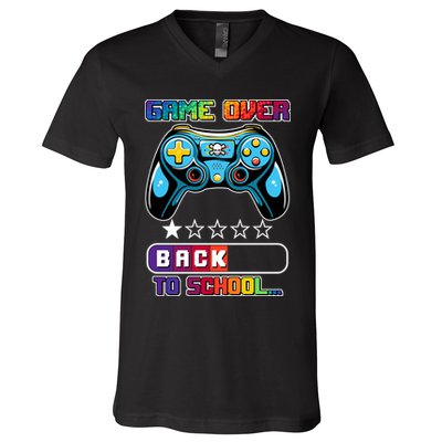 Game Over Back To School Gamer V-Neck T-Shirt
