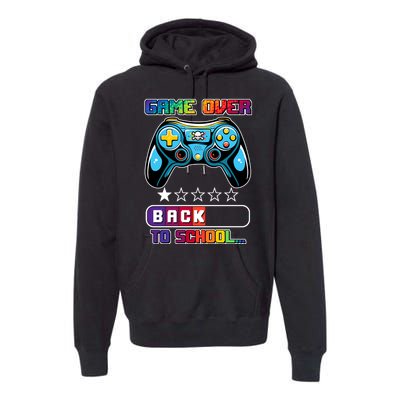 Game Over Back To School Gamer Premium Hoodie