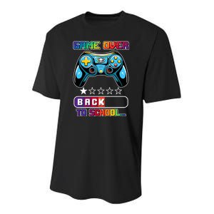 Game Over Back To School Gamer Youth Performance Sprint T-Shirt