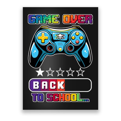 Game Over Back To School Gamer Poster