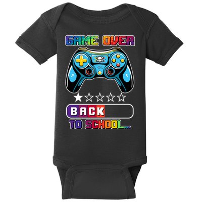 Game Over Back To School Gamer Baby Bodysuit