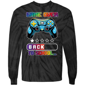 Game Over Back To School Gamer Tie-Dye Long Sleeve Shirt