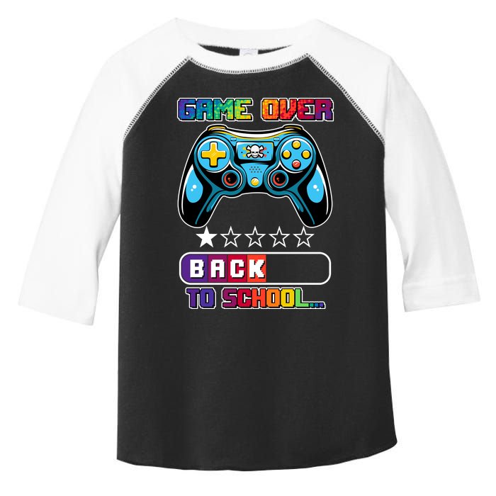 Game Over Back To School Gamer Toddler Fine Jersey T-Shirt