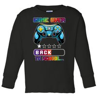 Game Over Back To School Gamer Toddler Long Sleeve Shirt