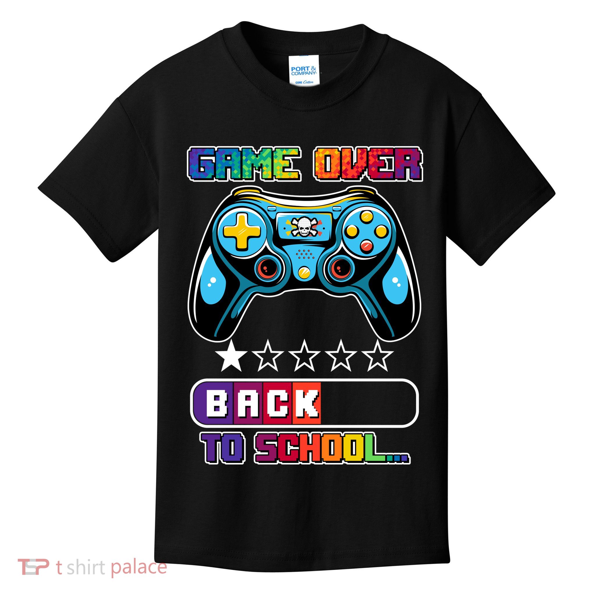 Game Over Back To School Gamer Kids T-Shirt