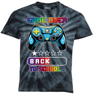 Game Over Back To School Gamer Kids Tie-Dye T-Shirt