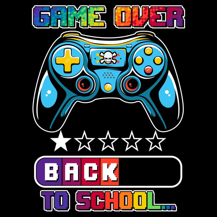 Game Over Back To School Gamer Full Zip Hoodie
