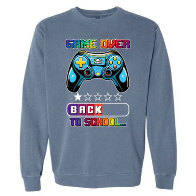 Game Over Back To School Gamer Garment-Dyed Sweatshirt