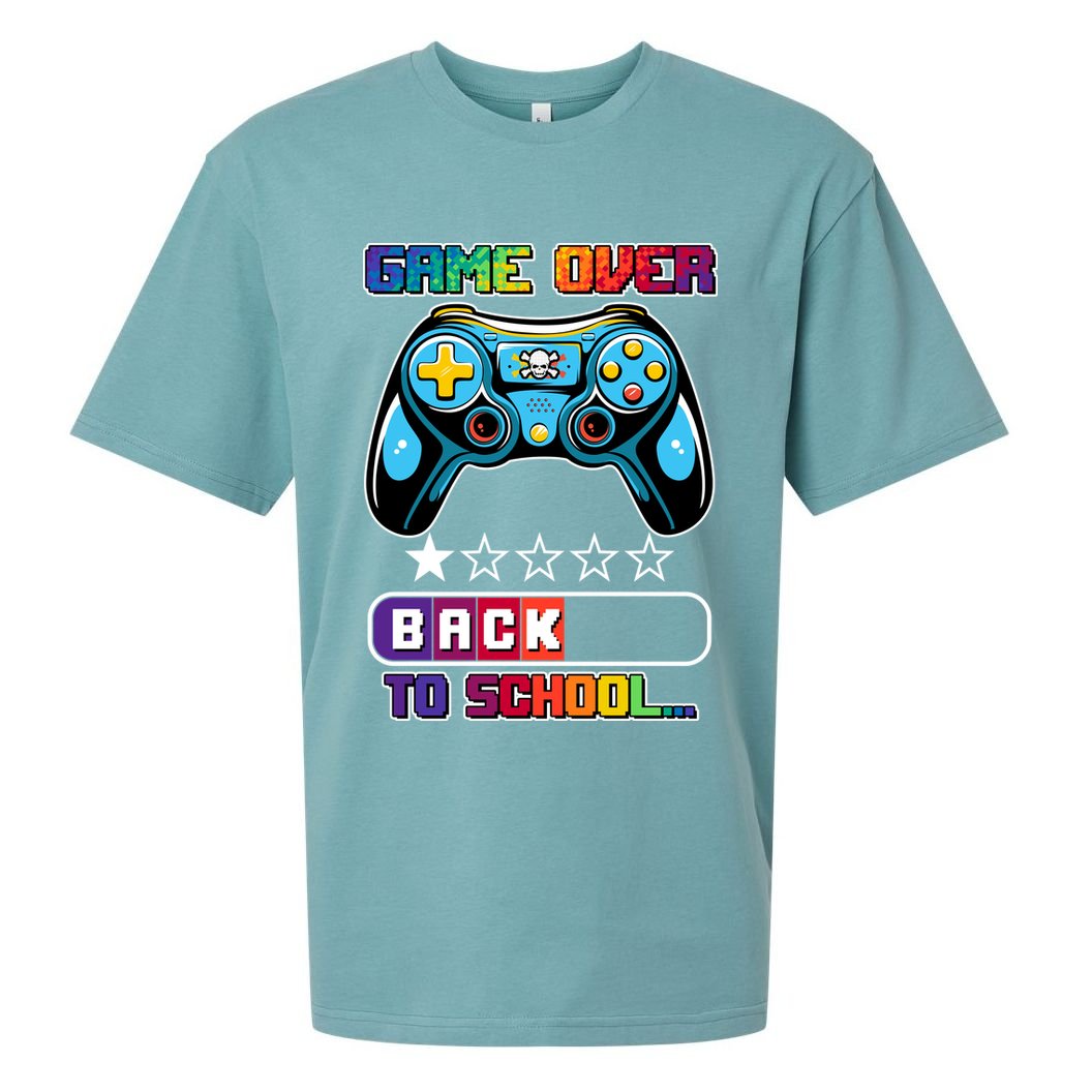 Game Over Back To School Gamer Sueded Cloud Jersey T-Shirt