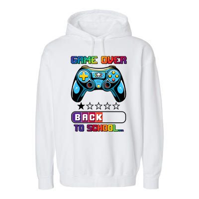 Game Over Back To School Gamer Garment-Dyed Fleece Hoodie