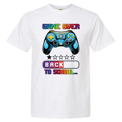 Game Over Back To School Gamer Garment-Dyed Heavyweight T-Shirt