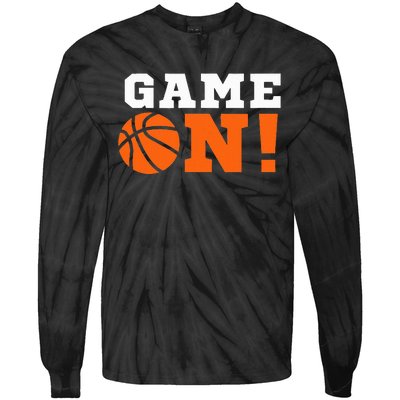 Game On! Basketball Ball Motivational Cool Top Tie-Dye Long Sleeve Shirt