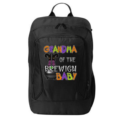 Grandma Of Brewing Baby Halloween Theme Baby Shower Spooky City Backpack