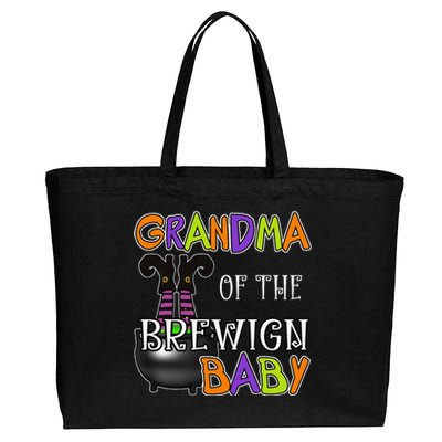 Grandma Of Brewing Baby Halloween Theme Baby Shower Spooky Cotton Canvas Jumbo Tote