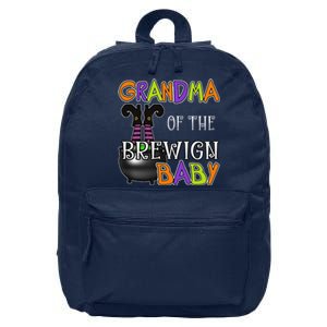 Grandma Of Brewing Baby Halloween Theme Baby Shower Spooky 16 in Basic Backpack