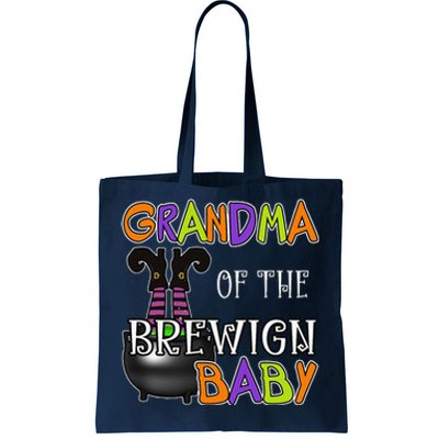 Grandma Of Brewing Baby Halloween Theme Baby Shower Spooky Tote Bag