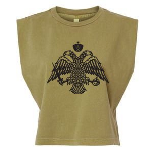 Greece Orthodox Byzantium Cross Nika Eagle Greek Big Chest Garment-Dyed Women's Muscle Tee