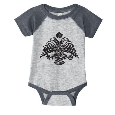 Greece Orthodox Byzantium Cross Nika Eagle Greek Big Chest Infant Baby Jersey Bodysuit