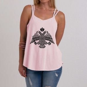 Greece Orthodox Byzantium Cross Nika Eagle Greek Big Chest Women's Strappy Tank