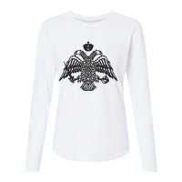 Greece Orthodox Byzantium Cross Nika Eagle Greek Big Chest Womens Cotton Relaxed Long Sleeve T-Shirt