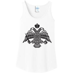 Greece Orthodox Byzantium Cross Nika Eagle Greek Big Chest Ladies Essential Tank