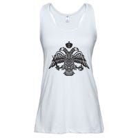 Greece Orthodox Byzantium Cross Nika Eagle Greek Big Chest Ladies Essential Flowy Tank